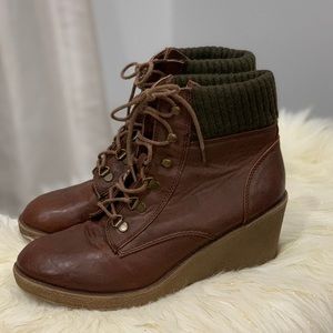 Sonoma brown leather boots shoes size 10M
